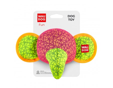 Игрушка для собак WAUDOG Fun, слон, 20х14 см, розовый