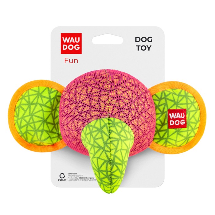 Игрушка для собак WAUDOG Fun, слон, 20х14 см, розовый