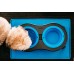 Килимок антиковзний під миски DEXAS Гріппмат, середній, 33x48см , блакитний  - фото 2