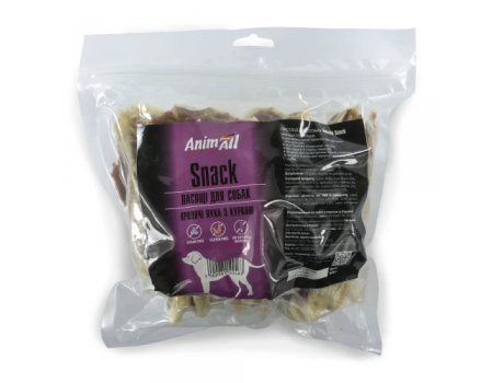 Лакомство AnimAll Snack кроличьи уши с курицей для собак 500 г, 99463