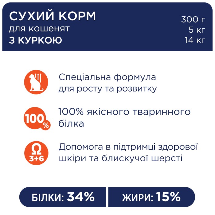 Club 4 Paws Premium Корм для кошенят "Курка", 2 кг
