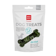 Лакомство для собак WAUDOG Treats "Стоматологическая палочка со вкусом шпината и ванили", 100 г
