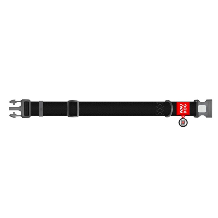 Нашийник для собак WAUDOG Waterproof з QR, водостійкий, XXL, Ш 4 см, Дов 46-70 см, чорний