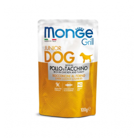 Влажный корм Monge Dog Grill Puppy&Junior для щенков, запеченные кусоч..