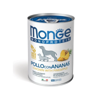 Консервы Monge Dog Fruit Monoprotein для собак, паштет, курица с ананасом, 400 г