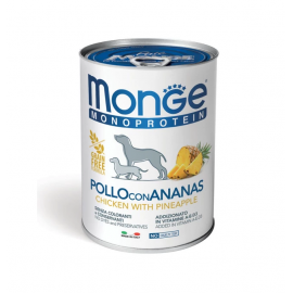 Консерви Monge Dog Fruit Monoprotein для собак, паштет, курка з ананас..