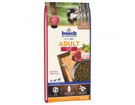 Акция Сухой корм Bosch Adult Ягненок и рис, 15кг+3 кг