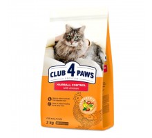Сухой корм Club 4 Paws (Клуб 4 лапы) Hairball Control, для взрослых ко..