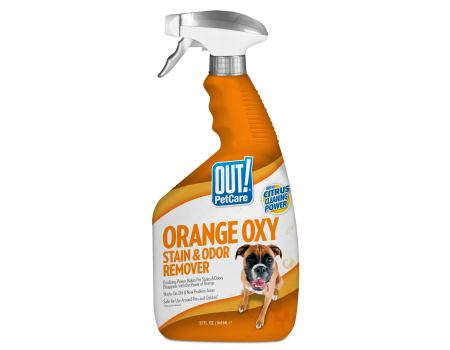 Спрей АУТ! Оранж ОКСІ, надпотужний, для видалення плям і запаху від життєдіяльності собак і котів, 945 мл