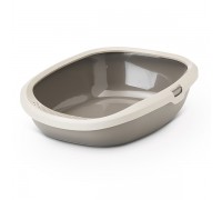 Туалет із бортиком Savic Gizmo L САВІК ГІЗМО, теплий сірий, 44х35.5х12..