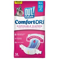 Одноразові підгузки АУТ! Comfort‑Dri™, для сук, M/L (3х14 шт/пак)