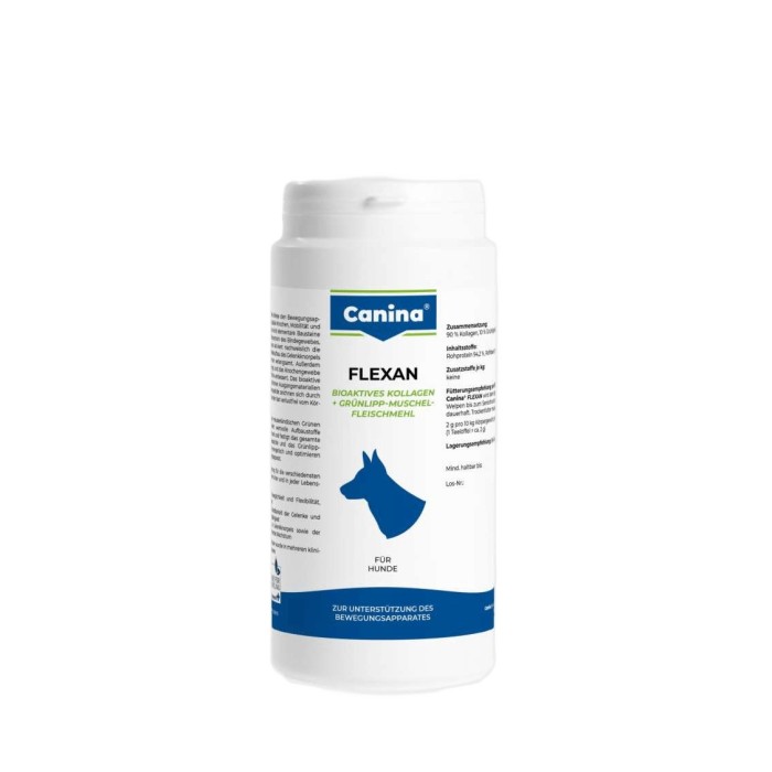 Canina Flexan кормова добавка для собак, зміцнення кісток та суглобів, 150g