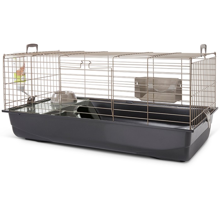 Savic Nero 3 De Luxe САВІК НЕРО 3 ДЕЛЮКС клітка для морських свинок, карликових кроликів, 100х50х47 см., Колір решітки теплий сірий