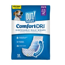 Одноразовые подгузники АУТ! Comfort-Dri™, для кобелей, XS/S (3х12 шт/пак)