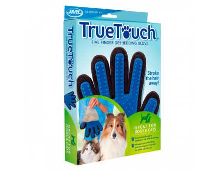 Рукавичка щітка для чищення тварин True Touch (ліва)