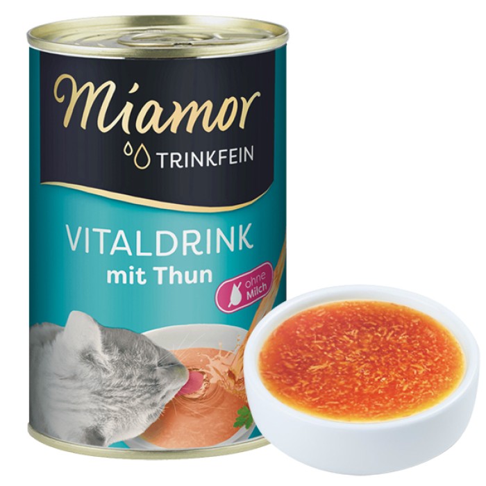 Додатковий корм бульйон Miamor Vitaldrink mit Thun МІАМОР,для котів, тунець, 135 мл