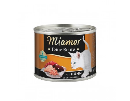 Беззерновий вологий корм Miamor Feine Beute mit Huhn МІАМОР, для котів, курка, 185 г