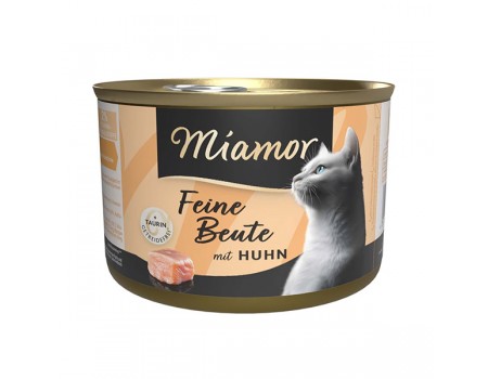 Беззерновой влажный корм Miamor Feine Beute mit Huhn МИАМОР, для кошек, курица, 185 г