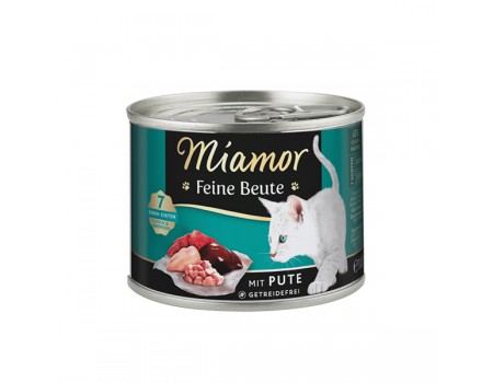 Беззерновий вологий корм Miamor Feine Beute mit Pute МІАМОР, для котів, індичка, 185 г