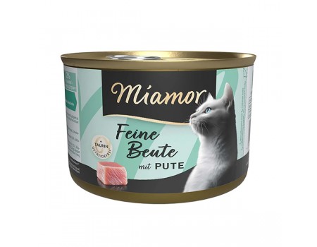 Беззерновой влажный корм Miamor Feine Beute mit Pute МИАМОР, для кошек, индейка, 185 г