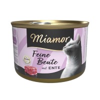 Беззерновий вологий корм Miamor Feine Beute mit Ente МІАМОР, для котів, качка, 185 г