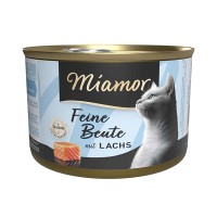 Беззерновий вологий корм Miamor Feine Beute mit Lachs МІАМОР, для котів, лосось, 185 г