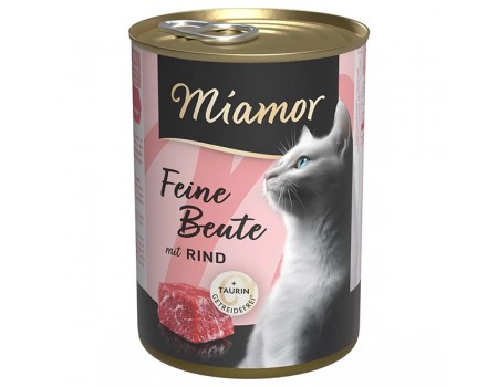 Беззерновий вологий корм Miamor Feine Beute mit Rind МІАМОР, для котів, яловичина, 400 г