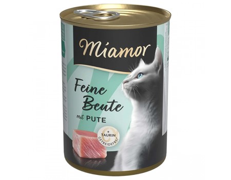 Беззерновий вологий корм Miamor Feine Beute mit Pute МІАМОР, для котів, індичка, 400 г