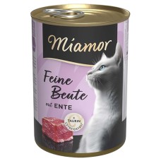 Беззерновой влажный корм Miamor Feine Beute mit Ente МИАМОР, для кошек, утка, 400 г