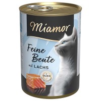 Беззерновой влажный корм Miamor Feine Beute mit Lachs МИАМОР, для кошек, лосось, 400 г