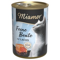 Беззерновой влажный корм Miamor Feine Beute mit Lachs МИАМОР, для кошек, лосось, 400 г