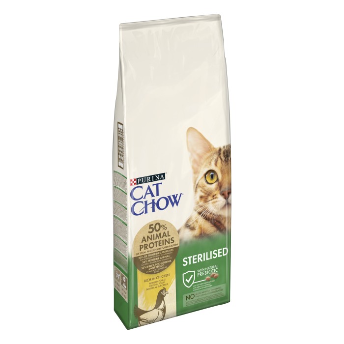 Cat Chow Sterilized для стерилизованных кошек 15 кг с курицей
