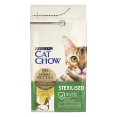 Cat Chow Sterilized для стерилизованных кошек 1,5 кг с курицей