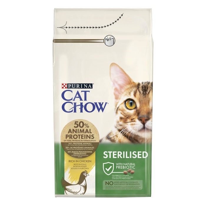 Cat Chow Sterilized для стерилизованных кошек 1,5 кг с курицей