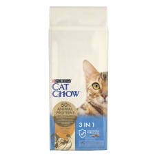 Cat Chow Feline 3 in 1 Формула с тройным действием 15 кг*