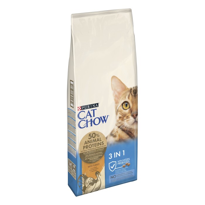Cat Chow Feline 3 in 1 Формула с тройным действием 15 кг*