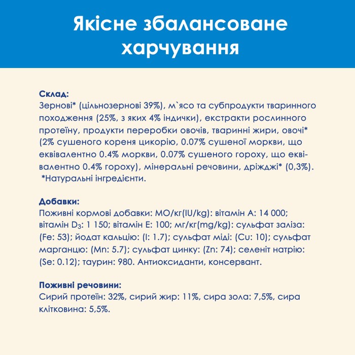 Cat Chow Feline 3 in 1 Формула с тройным действием 15 кг*