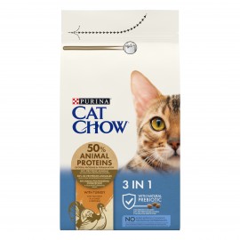 Cat Chow Feline 3 in 1 Формула с тройным действием 1,5 кг..