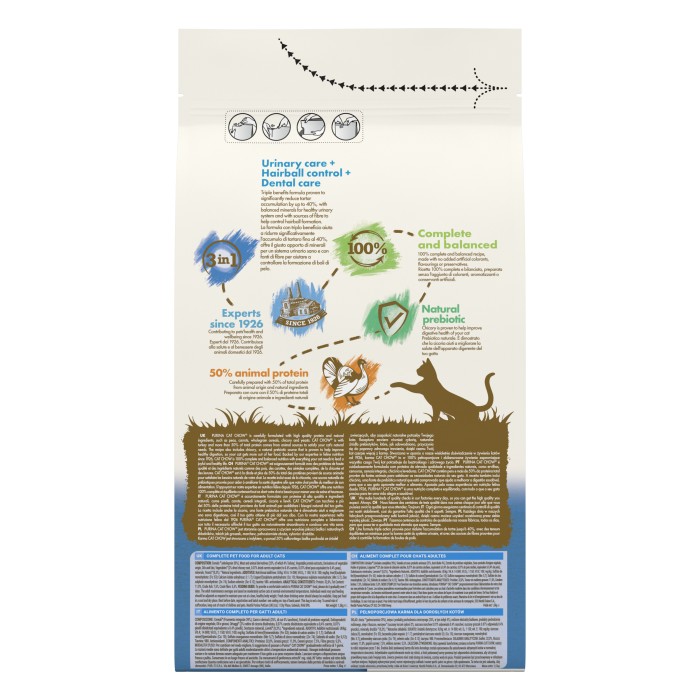 Cat Chow Feline 3 in 1 Формула с тройным действием 1,5 кг