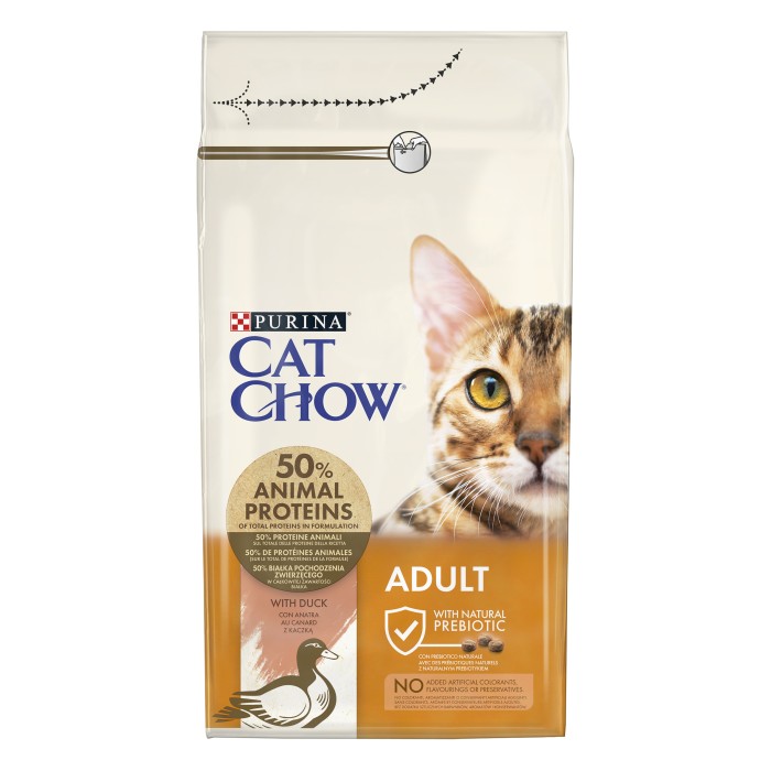 Сухий корм для кішок Purina Cat Chow Adult, з качкою, 1,5 кг