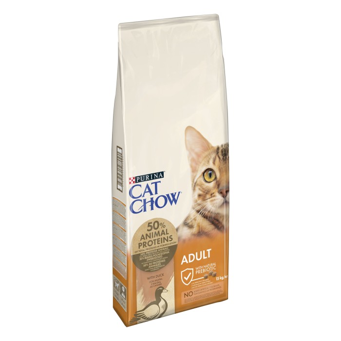Сухой корм для кошек Purina Cat Chow Adult с уткой, 15кг