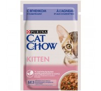 Влажный корм для котят Cat Chow, с ягненком и кабачками в желе, Пауч, ..