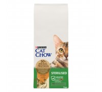 Cat Chow Sterilized для стерилизованных кошек 15 кг с индейкой..