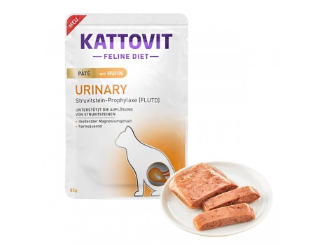 Лікувальний корм Kattovit Veterinary Urinary, паштет, для котів із захворюваннями нижніх сечовивідних шляхів, 85 г