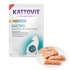 Лечебный корм Kattovit Veterinary Gastro, паштет, для кошек с заболеваниями ЖКТ и поджелудочной, 85 г