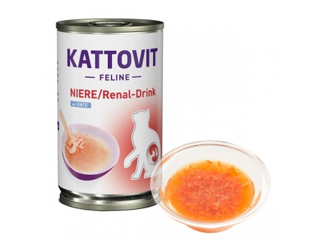 Лікувальний напій Kattovit Veterinary Niere Renal, для котів із захворюваннями нирок, 135 мл