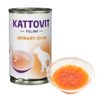 Лечебный напиток Kattovit Veterinary Urinary, для кошек с заболеваниями нижних мочевыводящих путей, 135 мл