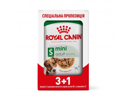 Royal canin 3+1 паучі MINI ADULT GRAVY