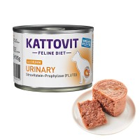 Лечебный влажный корм Kattovit Veterinary Urinary, для кошек с заболеваниями нижних мочевыводящих путей, курица, 185 г