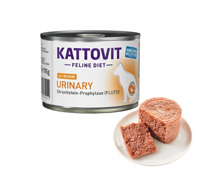 Лікувальний вологий корм Kattovit Veterinary Urinary, для котів із захворюваннями нижніх сечовивідних шляхів, курка, 185 г
